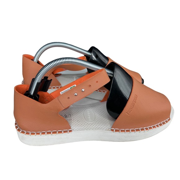 Havaianas Flatform Espadrille Sandals Ankle Strap Open Toe Slip-On Brown Size 9 - Picture 2 of 8